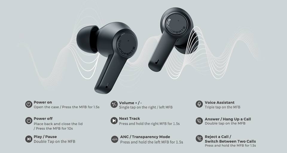 hướng dẫn sử dụng tai nghe soundpeats t3