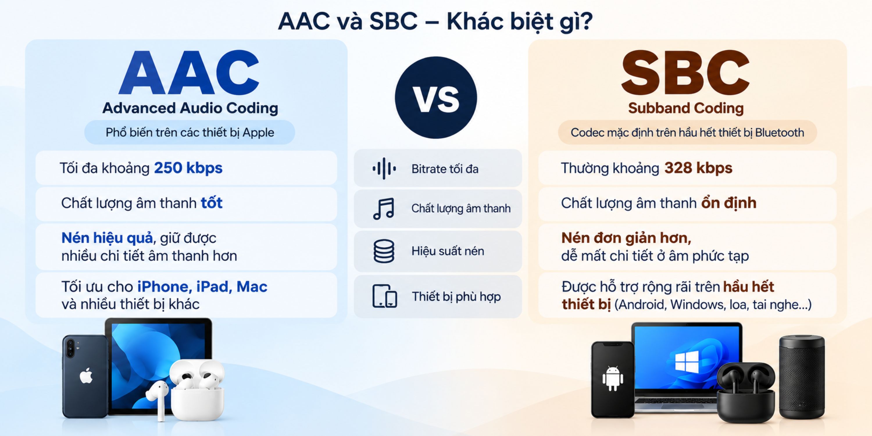 AAC và SBC khác nhau như thế nào?