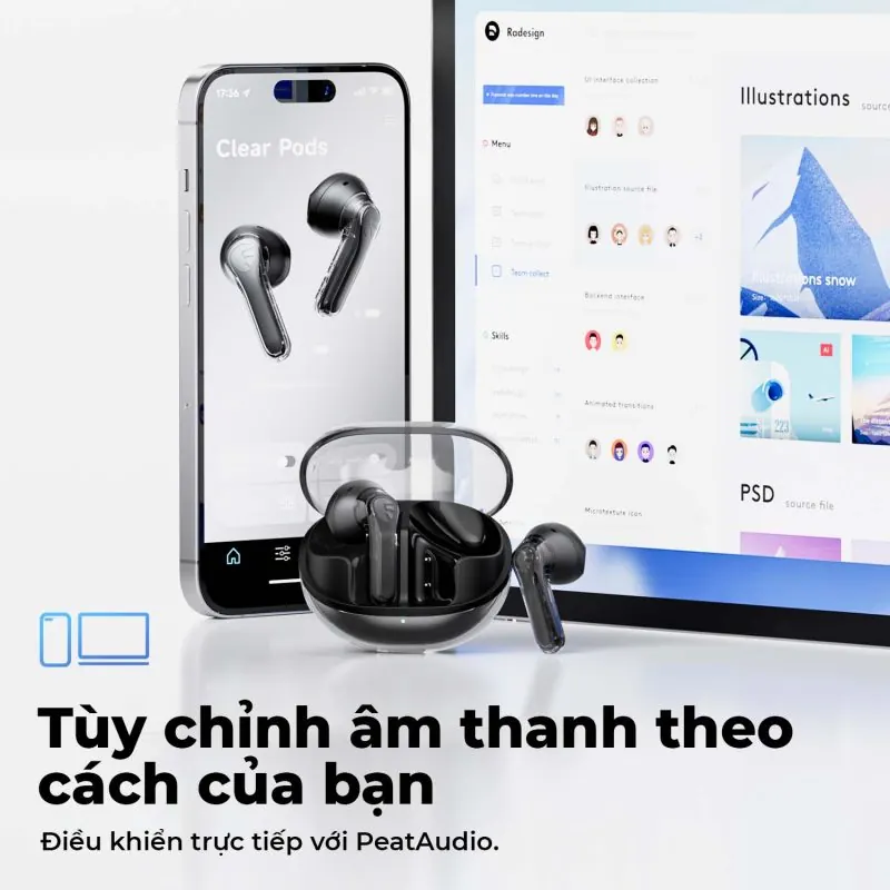 tai nghe bluetooth soundpeats clear-pods - 6