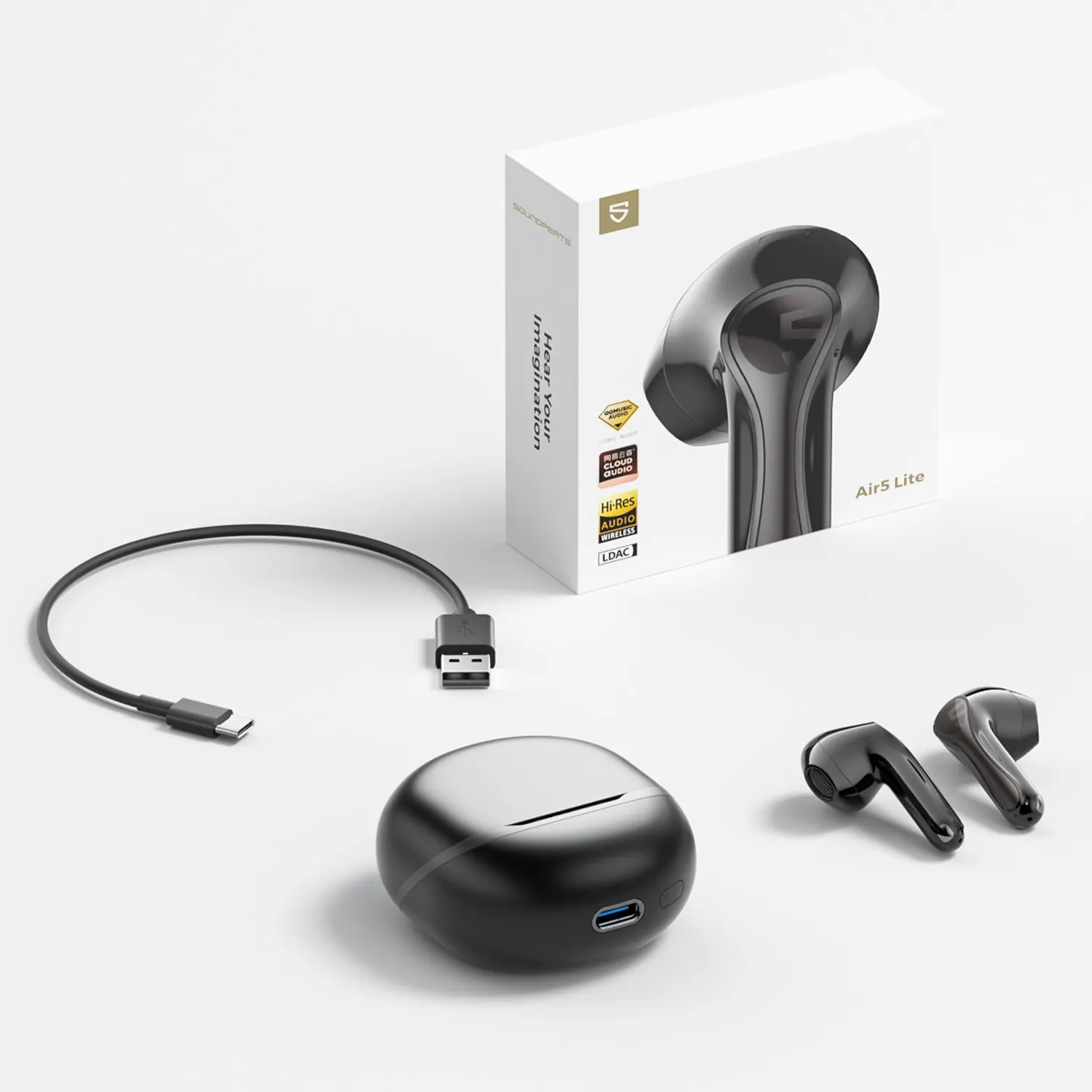 tai nghe bluetooth soundpeats air 5 lite - đen 3