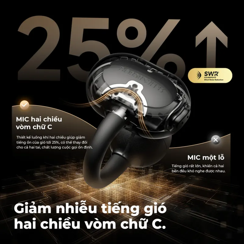 tai nghe bluetooth soundpeats pop clip - 3