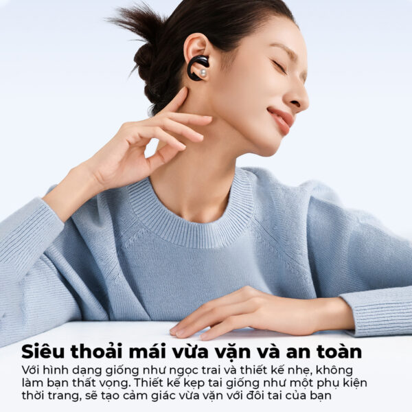 tai nghe bluetooth kẹp tai Open Ear SoundPEATS PearClip Pro - 12