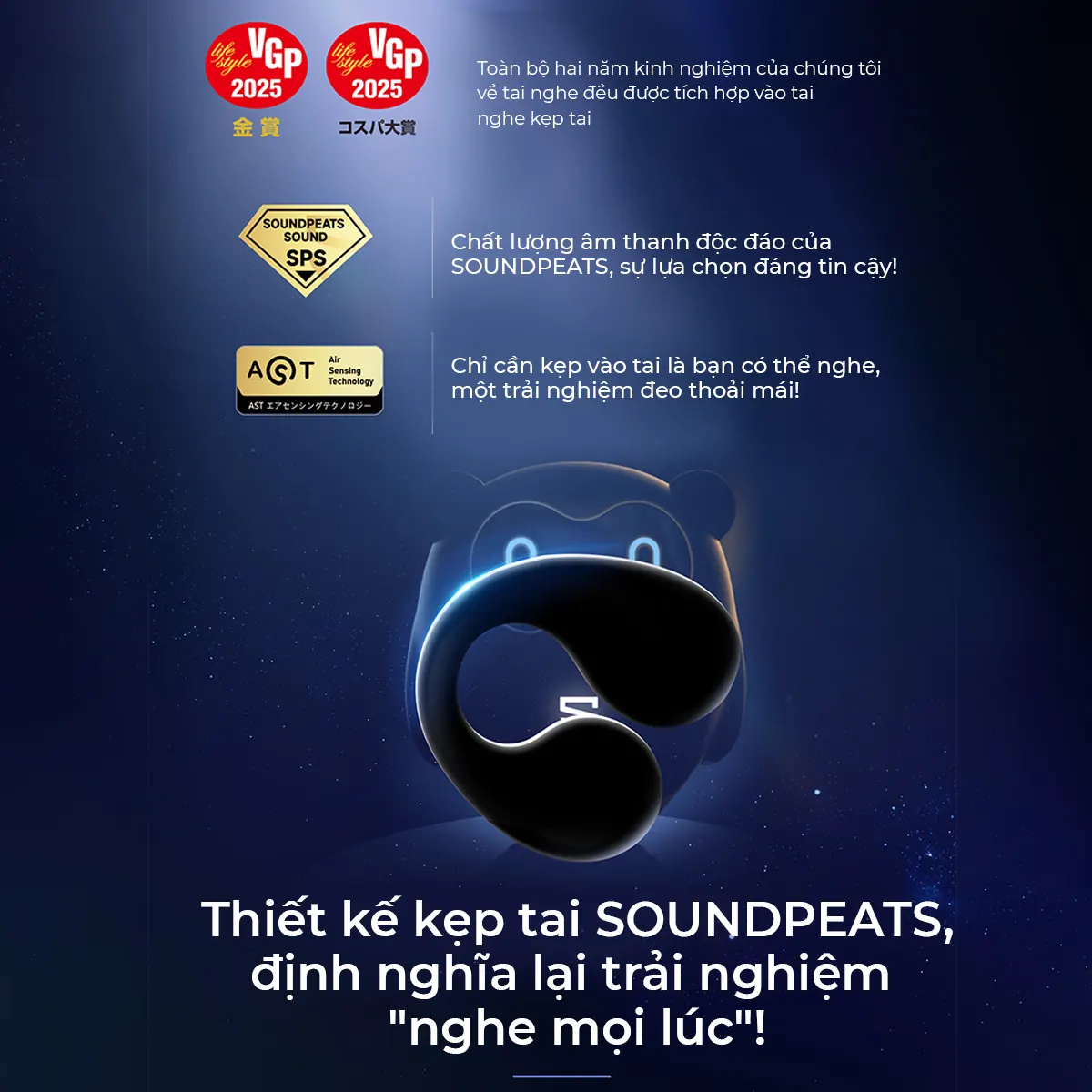 soundpeats-pearclip-pro-9 tai nghe bluetooth kẹp tai Open Ear SoundPEATS PearClip Pro - 10