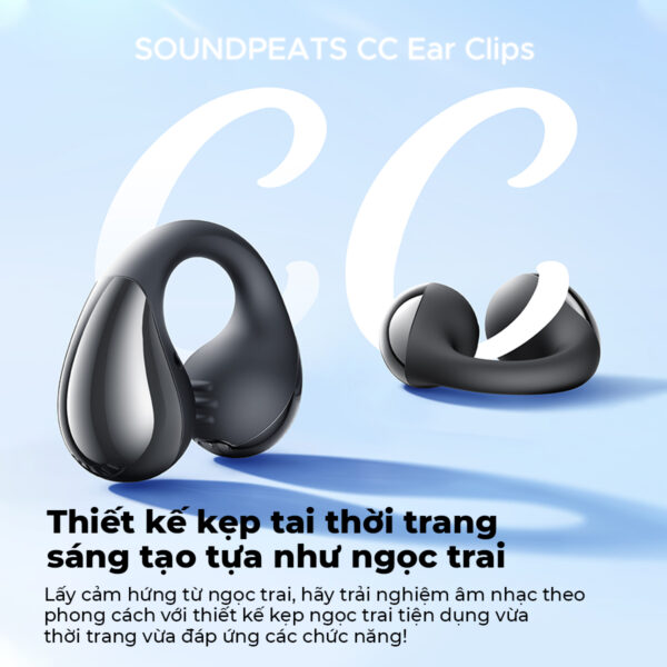 tai nghe bluetooth kẹp tai Open Ear SoundPEATS PearClip Pro-1