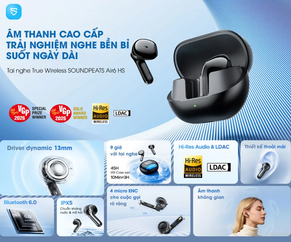 tai nghe bluetooth soundpeats air6 hs - 4