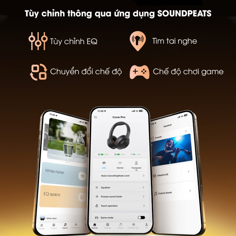 tai nghe bluetooth chụp tai soundpeats cove pro-7