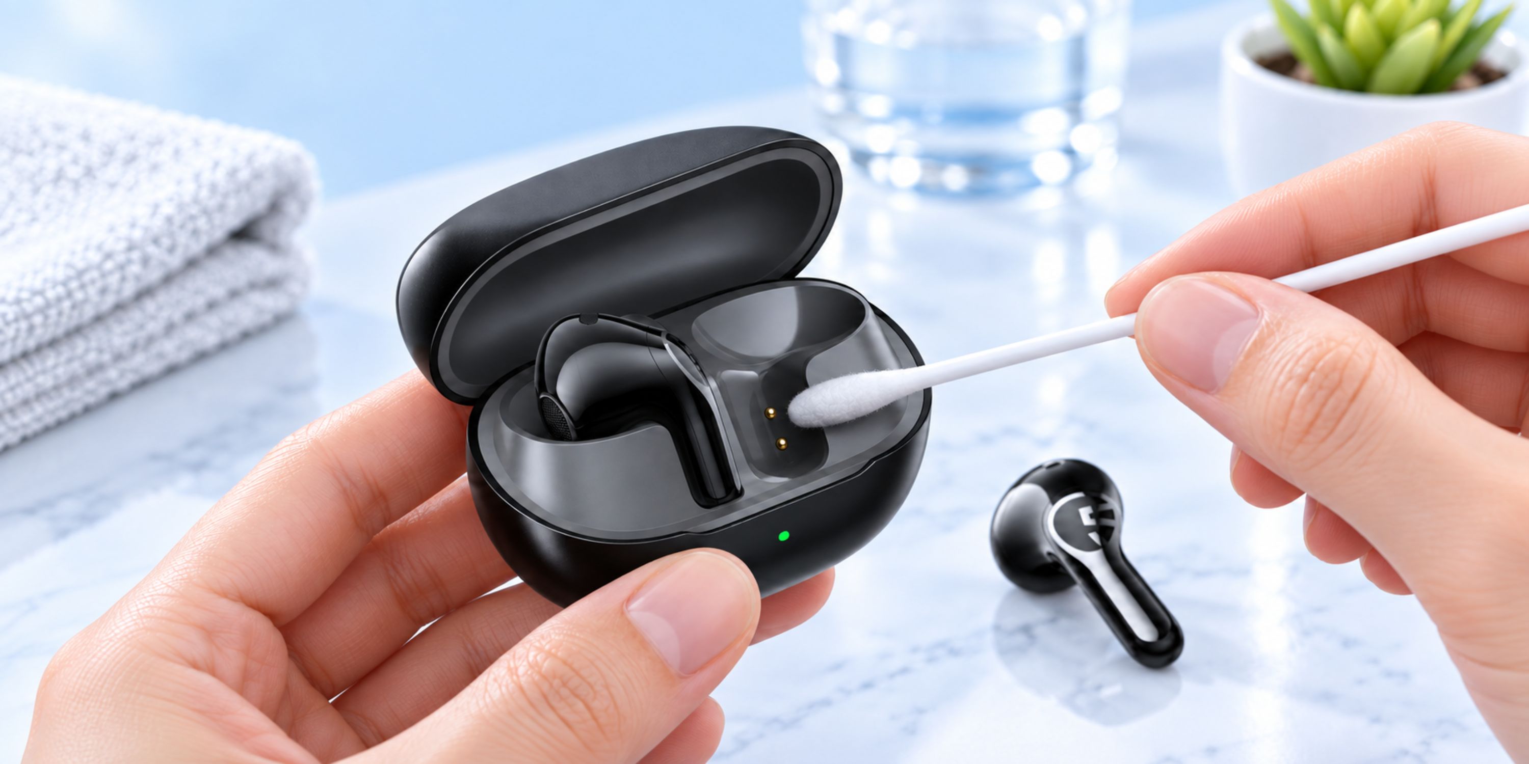 Vệ sinh tai nghe ear buds